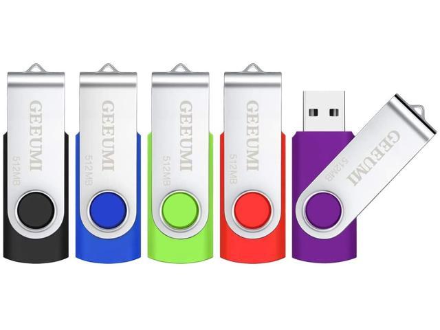 5PCS 4GB USB Flash Drive Memory Flash Stick Swivel Memory Drive Storage Colorful 
