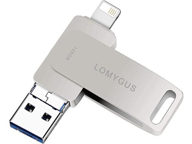 Photo Stick for iPhone 128GB Flash Drive for iPad LOMYGUS USB Flash Drive  for Samsung Phone MacBook Pro iPhone X XR XS 6 6S 7 7S 8 8S (Sliver 128GB)  - Newegg.com
