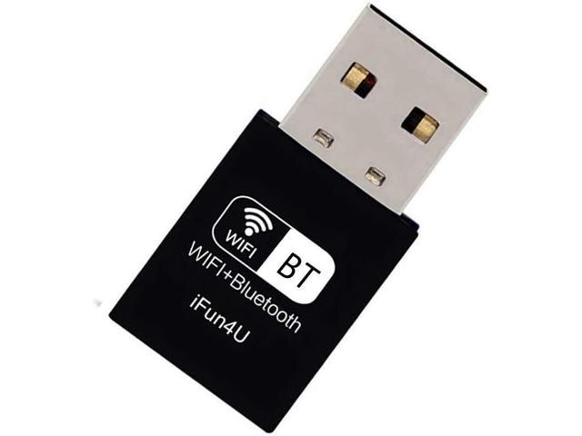 iFun4U USB WiFi Dongle Network Adapter 150Mbps & Bluetooth Transmitter for Desktop/Laptop/PC Wireless WiFi Bluetooth Adapter 