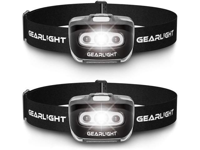 2 Pack Super Bright Lightweight LED Headlamp with 3 Lighting Kids Head Torch 