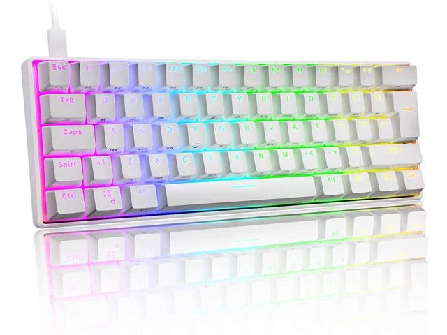 Metal Panel Quiet Mechanical Keyboard with Red Switch Anti-Ghosting for PC Gamer RGB Mechanical Gaming Keyboard with Programmable Chroma RGB LED Rainbow Backlit PICTEK Mechanical Keyboard 