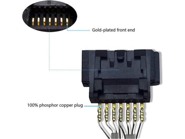 Relper-Lineso 6 Pack 90 Degree Right-Angle SATA III Cable 6.0 Gbps-6x Sata Cable 