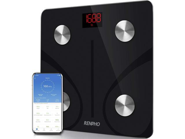 Photo 1 of RENPHO Body Fat Scale Smart BMI Scale Digital Bathroom Wireless Weight Scale, Body Composition Analyzer with Smartphone App sync with Bluetooth, 396 lbs - Black