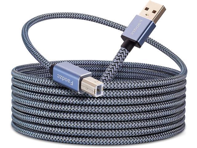 6 Ft USB 2.0 A to B Male Cable Cord For HP Canon Dell Samsung Printer Scanner 