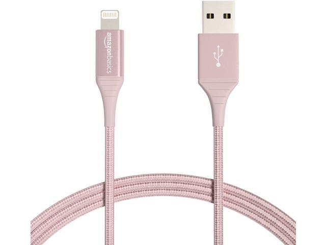MFi Certified iPhone Charger 3-Foot Basics Double Braided Nylon Lightning to USB A Cable Dark Grey Advanced Collection 