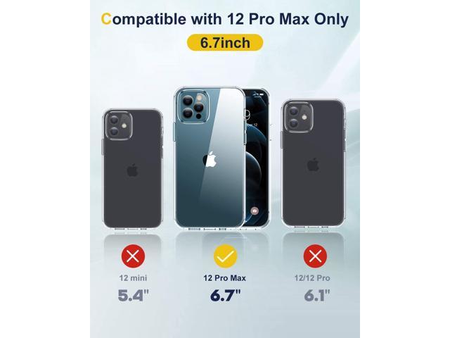 Humixx for iPhone 12 Pro Max Case Shockproof Clear 12X Anti-Yellowing 6 FT Military Grade Drop Tested Protective Transparent Hard Back and Soft Bumper Case for iPhone 12 Pro Max-6.7 inch 