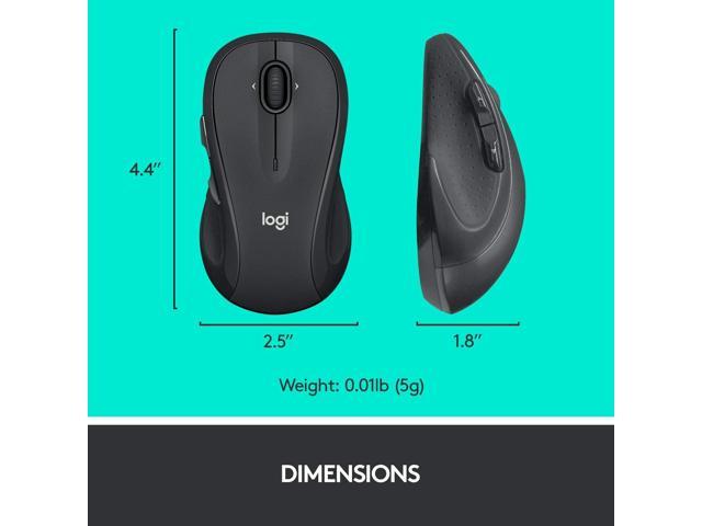Logitech M510 Wireless Computer Mouse for PC with USB Unifying Receiver Black 