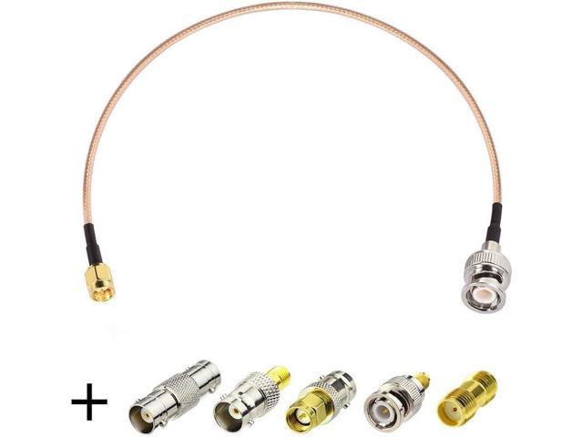 2 PC RF Coax Coaxial SMA Male Plug to BNC Female Radio Antenna Adaptor Connector 