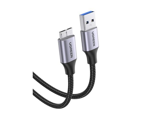 Camera Note 3 Hard Drive and More 1.5ft Black UGREEN Micro USB 3.0 Cable USB 3.0 Type A Male to Micro B Cord for Samsung Galaxy S5 