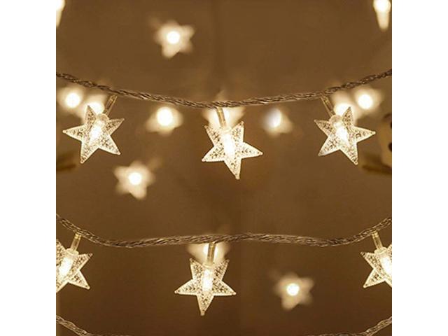 Twinkle Star 100 LED 49 FT Star String Lights Plug in Fairy String Lights 
