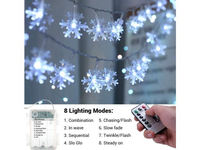 BrizLabs Snowflake Lights, 40 LED 16.08ft Christmas Lights with Remote,  Twinkle Snowflake String Lig…See more BrizLabs Snowflake Lights, 40 LED