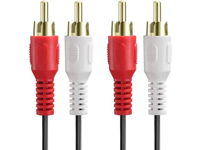 2-RCA Male to 2-RCA Male (6 FT) Fosmon Dual 2 RCA Cable Stereo Audio 2RCA Cord Male to Male Connector