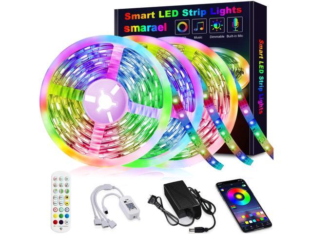 Led Lights Smart led Strip Lights 50ft-Led Music Sync Color Changing Lights with Music Remote Controller and App Control,Led Lights for Bedroom,Kitchen,Party Home Decoration 