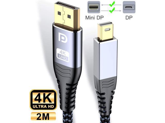 Surface pro. Mini Displayport to Displayport Cable 6.6ft 8K@60HZ 4K@120HZ Mini DP-DP 1.4 Cable for MacBook TESLUNE 32.4Gbps High Speed Mini DP to DP Cable Thinkpad