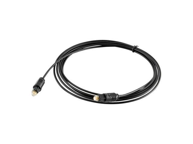 FIRBELY Digital Toslink Cable Optical Audio Cable-S/PDIF Fiber Optic with Metal Connectors Braided Jacket Black Cable for Sound Bar/TV Speakers 6 feet 
