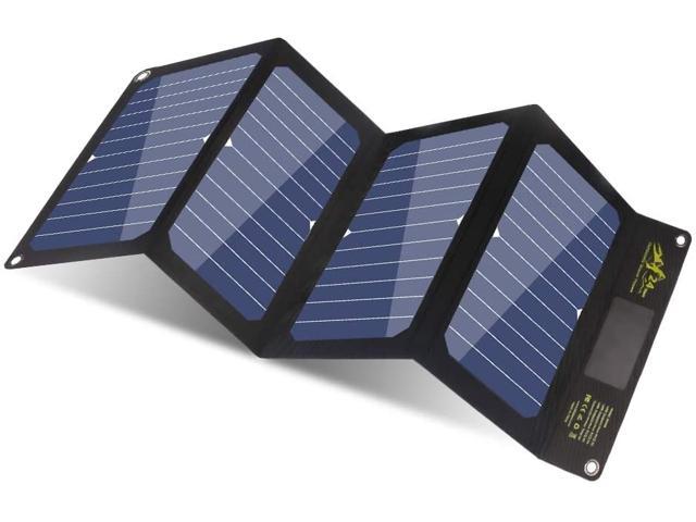 24W Solar Panel with 2 USB Ports Waterproof Foldable for Android iPhone Tablet