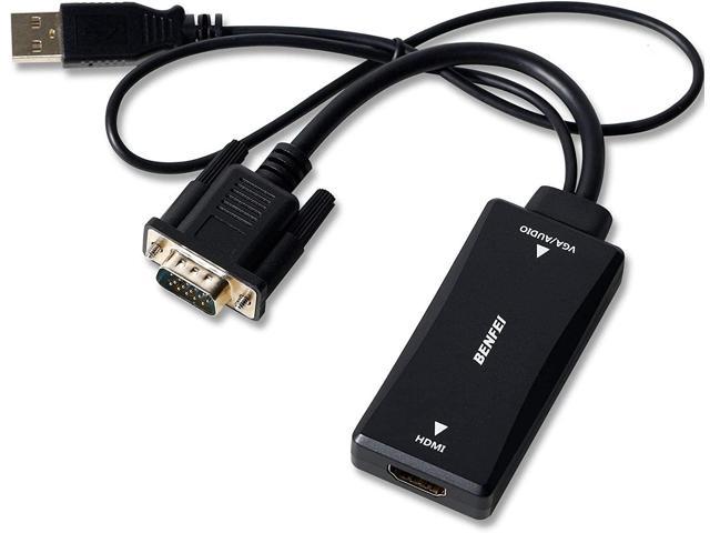 To Hdmi, Vga To Hdmi Adapter With Audio Support And 1080P Resolution Vga Input To Hdmi Output - Newegg.com