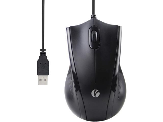 USB Wired Optical Mouse Clear Right Left Handed Computer Laptop PC 