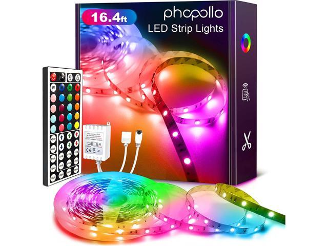 Phopollo Led Lights 40Ft Rgb Color Changing 180 Leds With Power Supply And Remot 