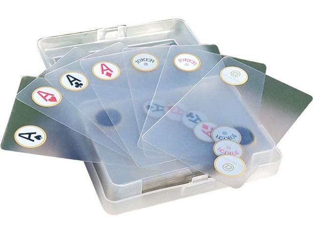 Portable PVC Waterproof Poker Playing Cards Clear Indoor Outdoor Game Set 
