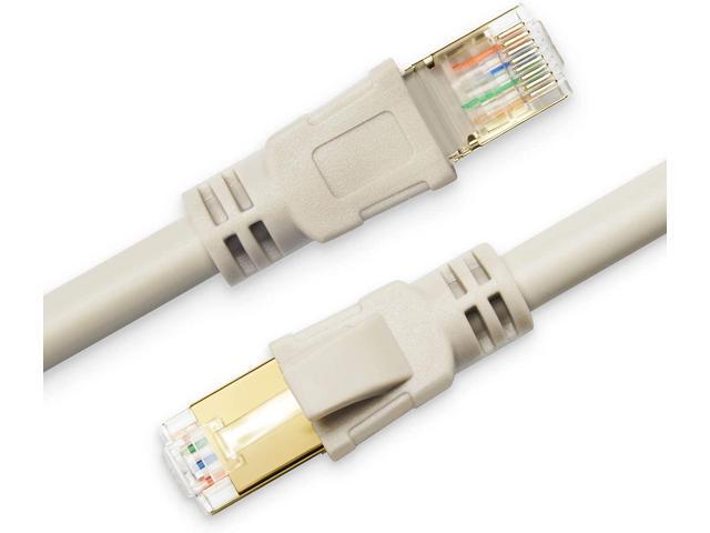 Router Xbox Cat 8 Ethernet Cable 20ft Gaming High Speed 40Gbps 2000MHz Cat8 LAN Network Cable Waterproof Gigabit Professional Premium SFTP Direct Burial Internet RJ45 Patch Cord for Modem 