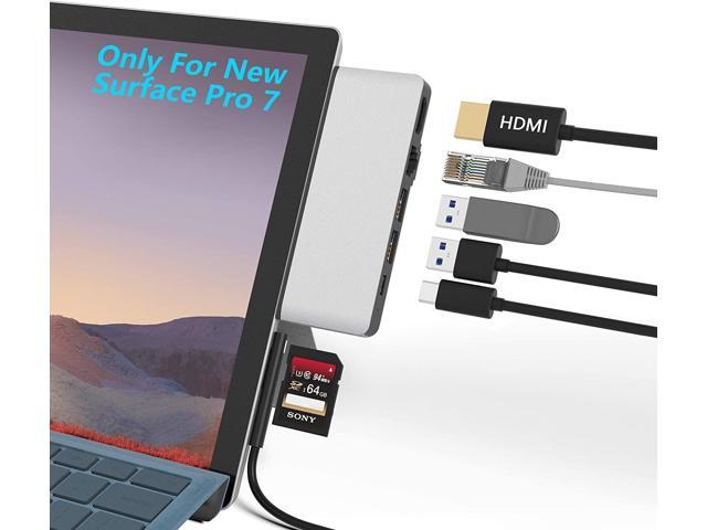Surface Pro 7 Hub Docking Station with 4K HDMI Adapter+100M Ethernet LAN+ USB C Port 3.02+SD Card Reader Converter Combo Adaptor for Microsoft Surface Pro 7 - Newegg.com