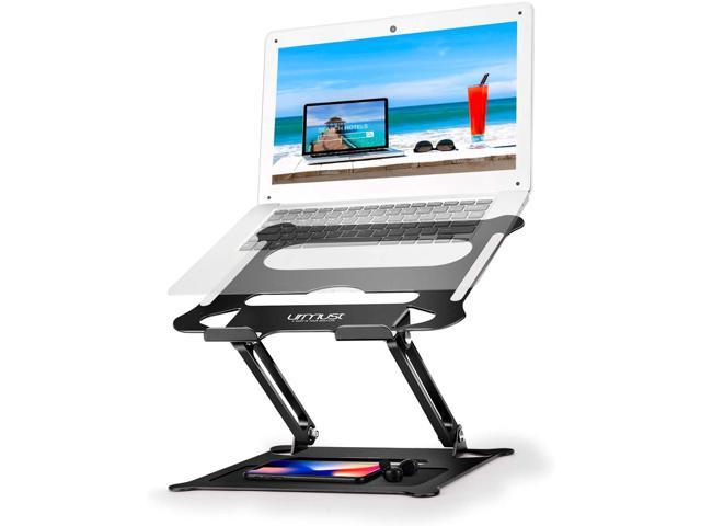 Dell Laptop Stand 6 Angles Adjustable Aluminum Ergonomic Desktop Riser Compatible with MacBook,iPad HP Silver Lenovo 10-15.6 Foldable Portable Ventilated Cooling Laptop Holder Tablet Stand 