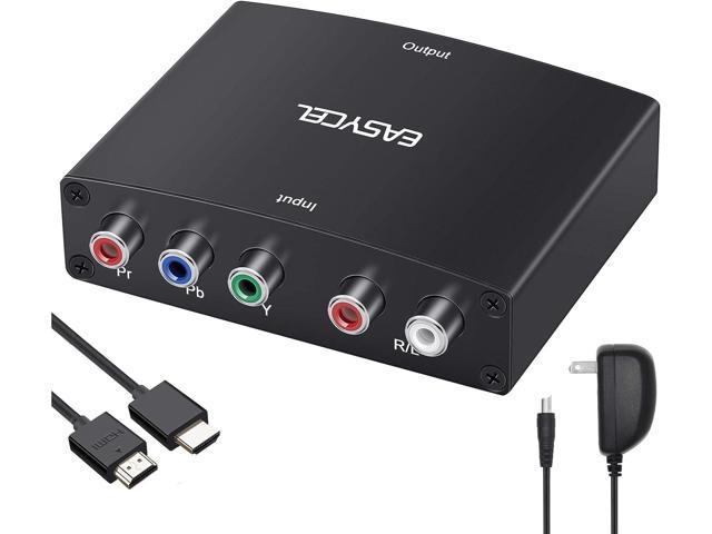 EASYCEL Component to HDMI Converter RGB to HDMI Converter 1080P 5RCA YPbPr to HDMI Converter(HDMI Cable Included)
