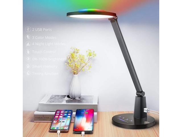 LED Desk piano Night Lights Eye-Caring Table Lamps with USB Port Reading study 