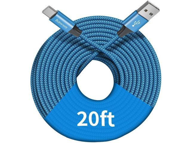 Blue Green White Purple 90 Degree 10ft USB C Cable Nylon Braided Type C Charger Compatible Samsung Galaxy S8 S10 S9 Plus,Note 9,G5 V40,Pixel 4-Pack Qihop Right Angle Type C Cable 