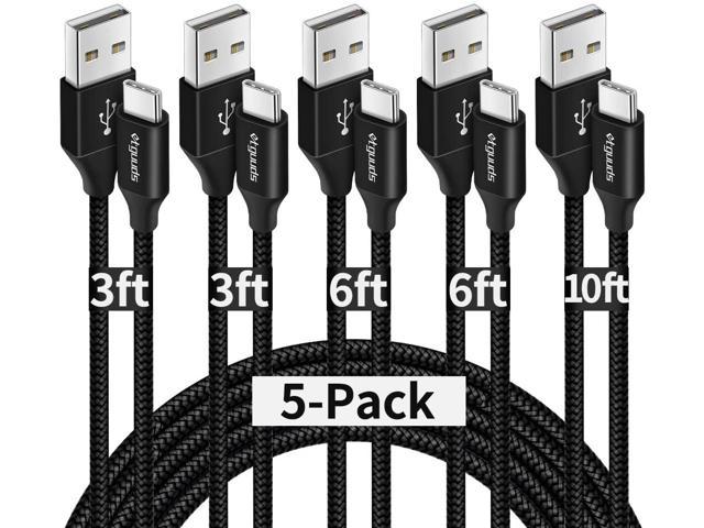 Moto G8 G7 A10e A20 A51 A71 4-Pack USB C Cable Fast Charging etguuds Nylon Braided USB A to C Type Charger Cord Compatible with Samsung Galaxy S20 S10 S9 S8 Plus S10E Note 20 10 9 8 1/3/6/10 ft 