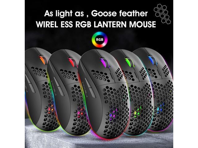 Wireless Gaming Keyboard and Mouse Combo 2200mAh Mini 61 Keys Mechanical Feeling Keyboard with Bluetooth 5.1&2.4G Wireless Dual Modes RGB Backlit ...
