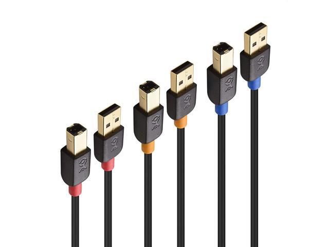 Cable Matters 3-Pack USB Cable/USB Printer Cable 6 ft, USB A to B Cable, USB  2.0 Cable Compatible with Printer, MIDI Controller, MIDI Keyboard and More  - 6 Feet - Newegg.com