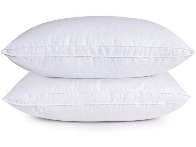 puredown Goose Feather Down Sleeping Pillow Soft Bed Pillow for Sleeping  with 100% Cotton Shell Set of 2 King Size - Newegg.com