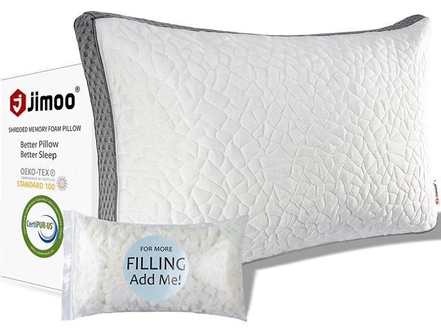 XXL Side Sleeper Pillow for Neck Shoulder Pain Relief-Adjustable Loft Washable Removable Cooling Bamboo with Rayon Cover Bed Pillows for Sleeping-Bedding Shredded Memory Foam Firm Pillows