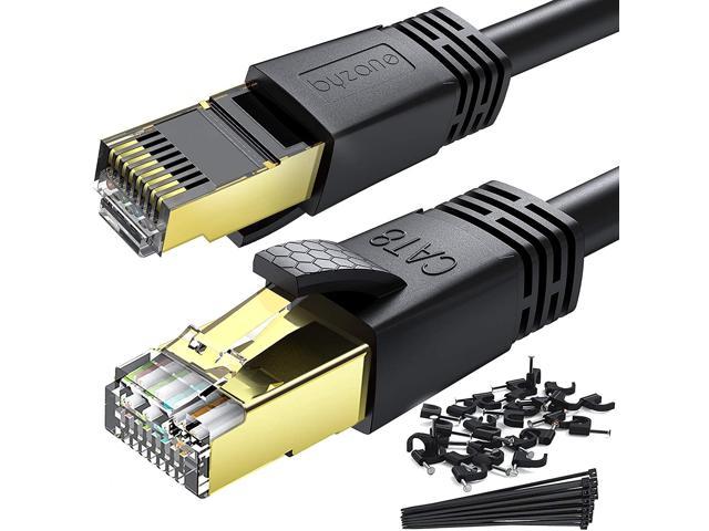 Byzane Heavy Duty Cat8 Internet Network RJ45 Outdoor Indoor Cables for Router Modem Cat 8 Ethernet Cable 3 ft 2 Pack Lastest 26AWG High Speed 40Gbps 2000Mhz SFTP Patch Cord 