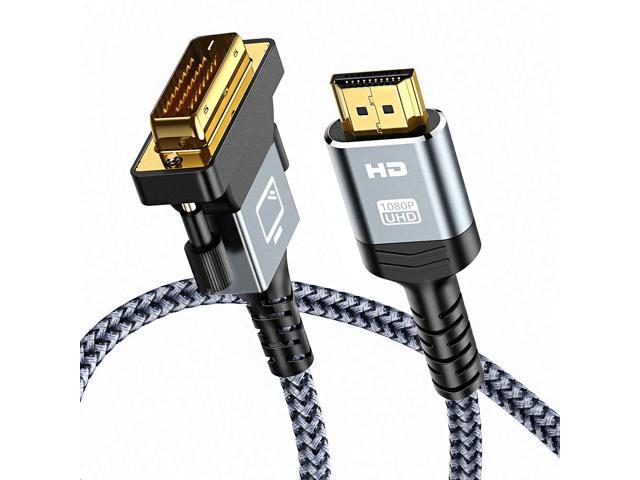 HDMI to DVI Cable DVI-D to HDMI Cord Bi-Directional Gold Plated High Speed HDMI 