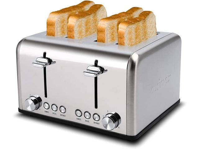 4 Slice Toaster Bread Electric Four Wide Slots Bagel Burger Buns Kitchen Toaster 