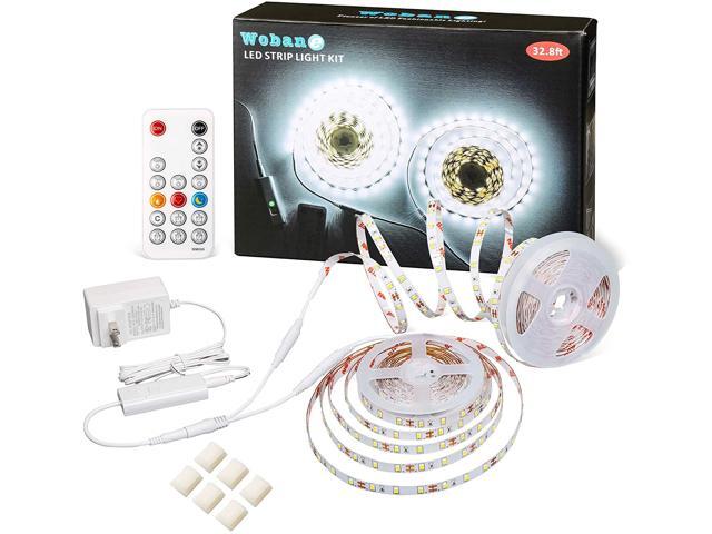 MINGER Led Strip Lights 32.8ft Closet Dimmable For Mirror Cabinet 6500K Home 