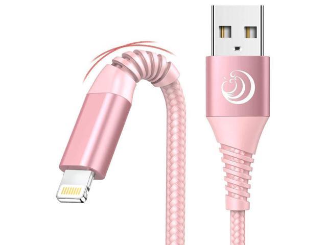 iPhone Charger 3ft 3Pack Aioneus Apple Certified Lightning Cable 3ft Fast Charger Cord Nylon Braided Phone Charging Cable Compatible with iPhone 13 12 11 Pro XS Max XR 10 8 7 6 Plus SE iPad Pink 