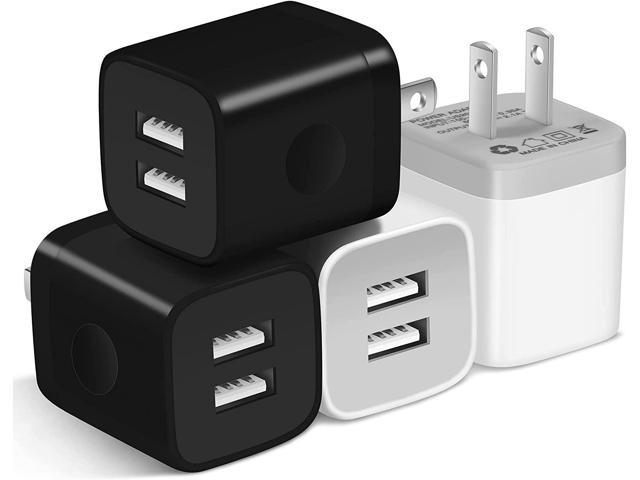 2X 4 USB PORT WALL ADAPTER+6FT CORD POWER CHARGER YELLOW FOR IPHONE 4S IPOD IPAD 