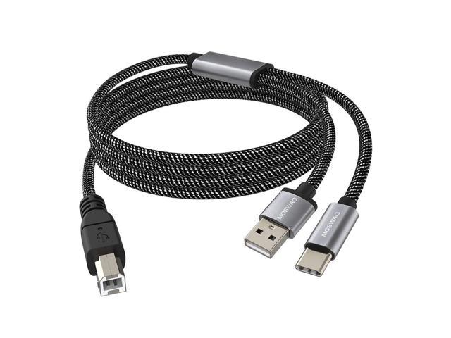 MOSWAG 6.6FT/2M USB2.0 Printer Cable Midi Cable Printer Cord USB C to MIDI Cable A Male to B Male Cord USB C Scanner 