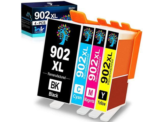 LxTek Compatible Ink Cartridge Replacement for HP 902 XL 902XL Ink Cartridge to use with Officejet Pro 6978 6968 6954 6962 Printer 4 Pack