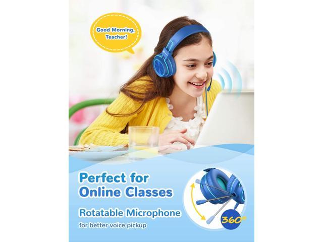 iClever HS21 Kids Headphones with Microphone for Virtual School 