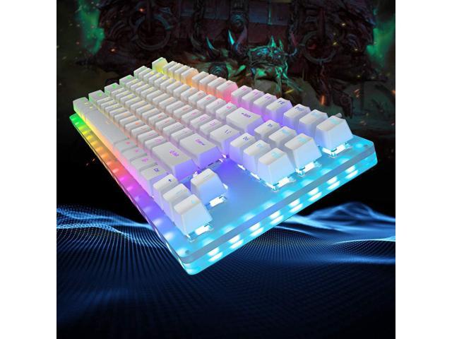 Womier K87 Mechanical Gaming Keyboard Gateron Switch TKL Hot Swappable  Keyboard Partitioned RGB Backlit Compact 87 Keys for PC PS4 Xbox (Blue 