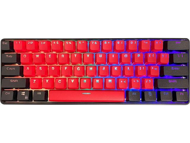 Kraken Pro 60 - BRED Edition 60% Mechanical Keyboard RGB Gaming Keyboard  (Silver Speed Switches)