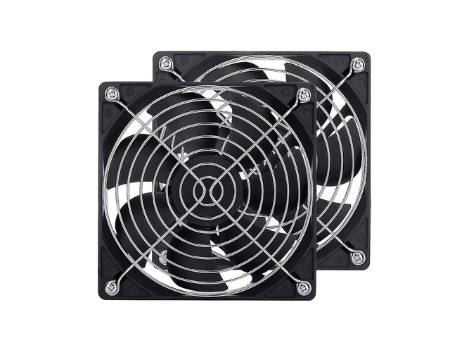 2-Pack 120mm Fan DC 12V Computer Fan 120mm x120mm x 25mm 2-Pin High ...