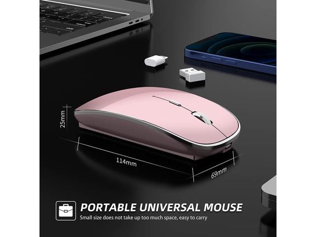  Halpilt Wireless Mouse Chargeable Portable Silent Wireless Mouse  USB and Type-C Dual Mode Wireless Mouse 3 Adjustable DPI for Laptop, Mac,  MacBook, Android, PC (Q23S Black) (Grey) : Electronics