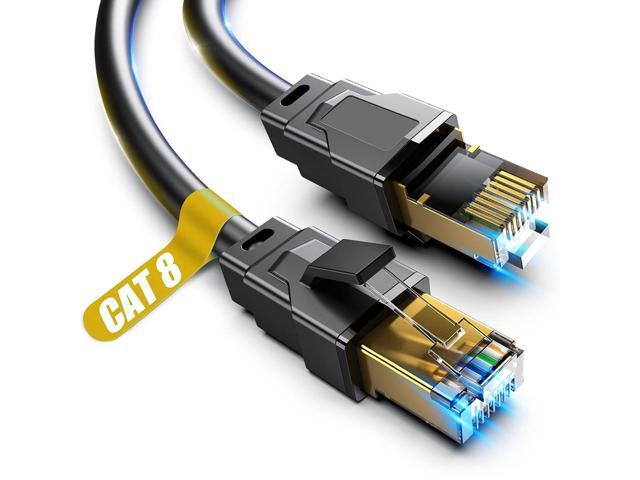 UGREEN Cat 8 Ethernet Cable 15FT, Outdoor & Indoor Flat High Speed Ethernet  Cable, 40Gbps 2000Mhz Internet Cable, Heavy Duty 26AWG LAN Cable, S/FTP RJ45  Network Cable for Modem/Router/PS4/5/Gaming/PC 