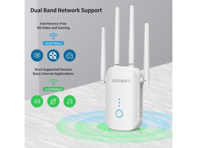 2.4GHz Signal Booster Supports Router/Repeater/AP Mode WiFi Repeater with Ethernet Port JOOWIN 300Mbps WiFi Booster Wireless Range Extender WiFi Extender WPS Easy Setup 